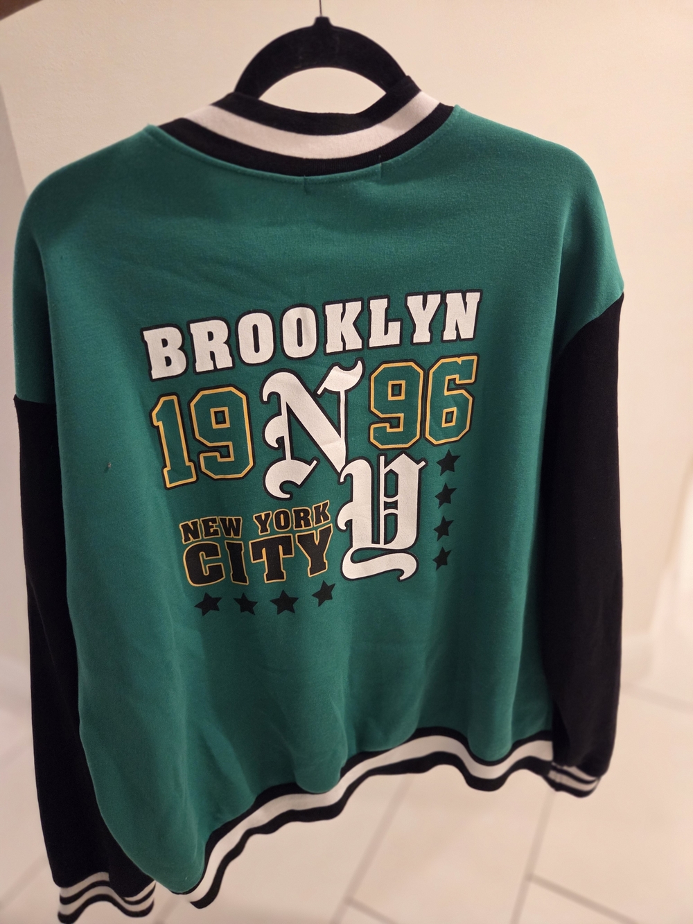 Brooklyn NY Green & Black Varsity Jacket - Picture 3 of 5